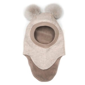 Uldfleece elefanthue m/ alpaca pompom (2-4 år) - Huttelihut