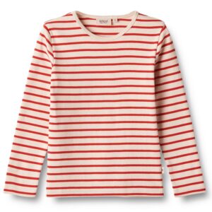 Organic Stig stribet bluse (3 år/98 cm) - Wheat