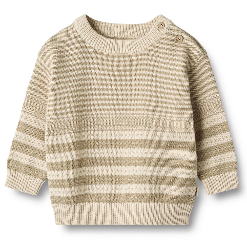 Organic Janus striktrøje (18 mdr/86 cm) - Wheat