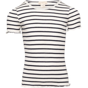 Blomst silke rib t-shirt (5-6 år) - Minimalisma