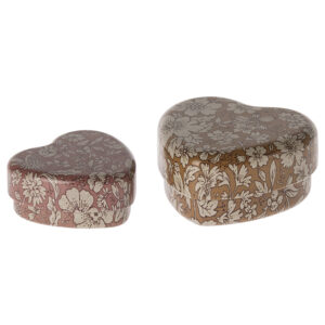 Metal hjerteæske sæt (One size) - Maileg