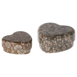 Metal hjerteæske sæt (One size) - Maileg