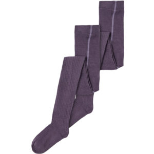 2-pak rib strømpebukser (74-80 cm) - Name it