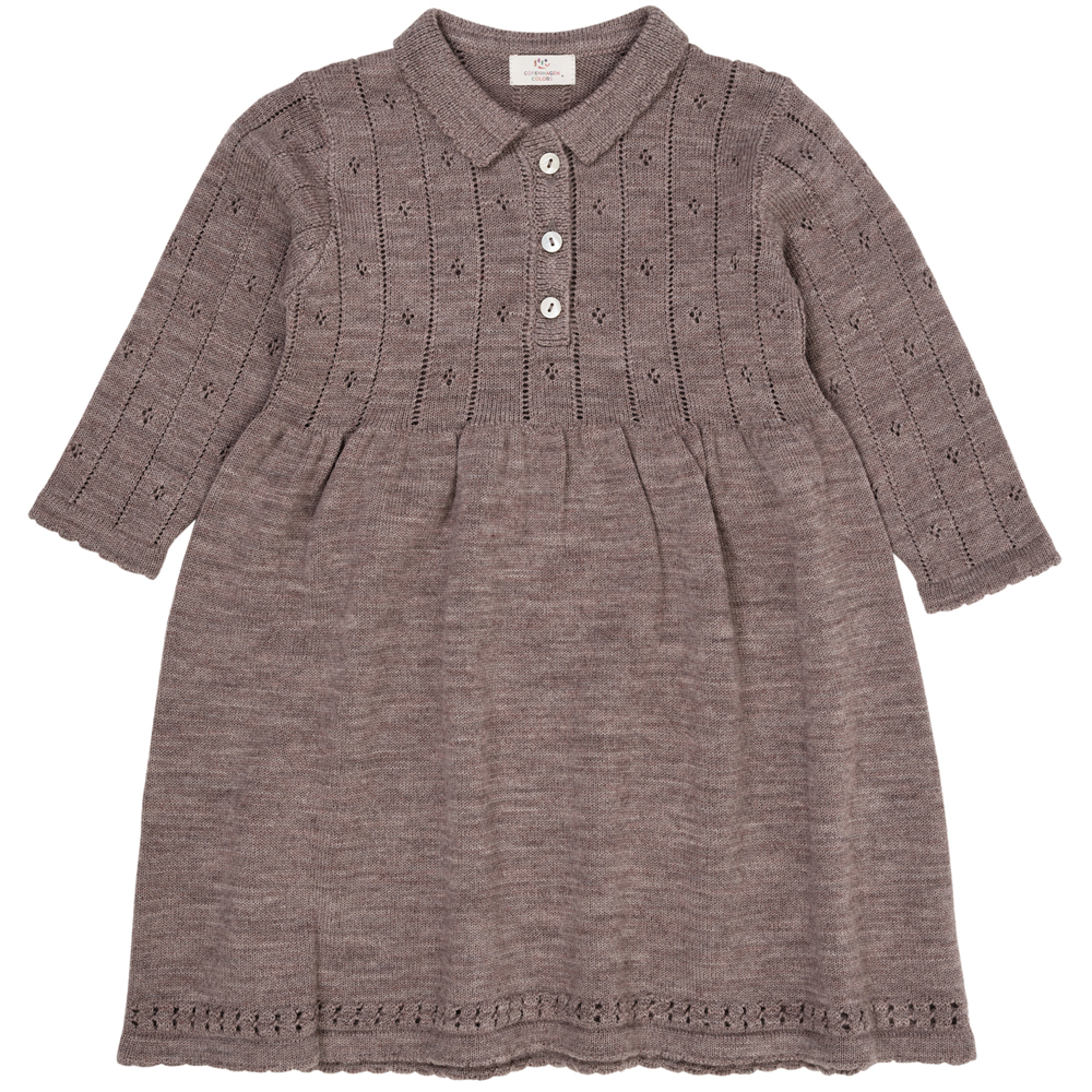 665dc53aae615MERINO_POINTELLE_DRESS_W_COLLAR_NATURAL_MELANGE Merinould kjole (5 år/110 cm) - Copenhagen Colors