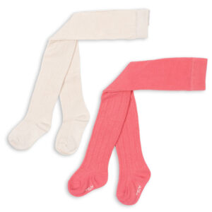 Pointelle 2-pak strømpebukser (80-86 cm) - Konges Sløjd