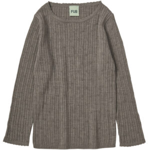 Pointelle merinould bluse (100) - Fub