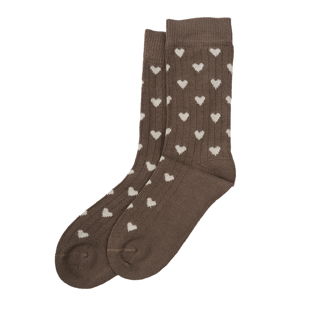 66cec94da407fMP35_-_MiniPop_Bamboo_Heart_Socks_-_Chocolade_Brown-Off_White_-_Extra_0 Bambus strømper (27-30) - Minipop