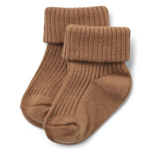 Ziggy uld babystrømper (19-21) - Wheat