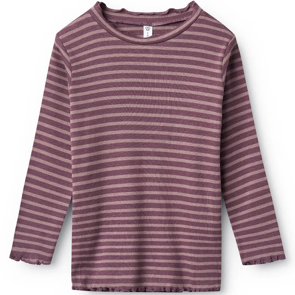 66e961e4063ab206-2024_Cayenne_Wine_Rose_Stripe Cayenne bluse - modal rib (3 år/98 cm) - House of Kids