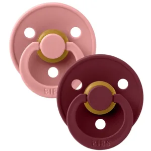 Bibs Sutter - Colour str. 2 - rund - Dusty Pink/Elderberry - 2-pak - Bibs