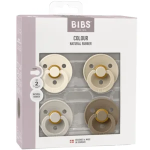 Bibs Sutter - Colour str. 2 - rund - 4-pak - Vanilla Mix - Bibs