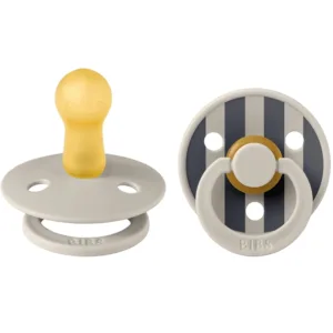 Bibs Sutter - Studio Colour str. 2 - rund - 2-pak - Sand Mix - Bibs