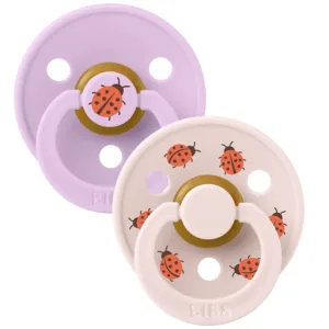 Bibs Sutter - str. 2 - Studio Colour - 2-pak - Mariehøns - Violet Sky/Petal - Bibs