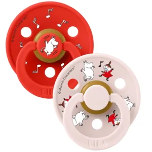 Bibs Sutter - str. 2 - Moomin - Dancing - 2-pak - Candy Apple mix - Bibs