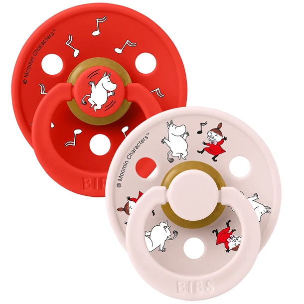 Bibs-Sutter-str.-2-Moomin-Dancing-2-pak-Candy-Apple-mix Bibs Sutter - str. 2 - Moomin - Dancing - 2-pak - Candy Apple mix - Bibs
