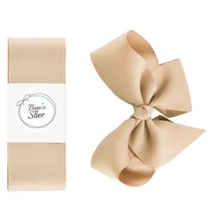 Bow's By Stær Dåbsbånd med sløjfe Beige - Bow's by Stær
