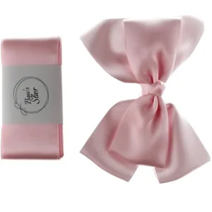 Bows By Stær dåbsbånd M. Sløjfe Double Bow Satin Lyserød - Bow's by Stær