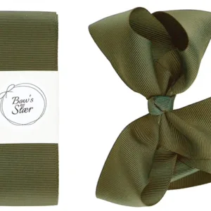 Bow's By Stær dåbsbånd med sløjfe Moss - Bow's by Stær