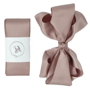 Bows By Stær dåbsbånd med sløjfe Satin Antique Rose - Bow's by Stær