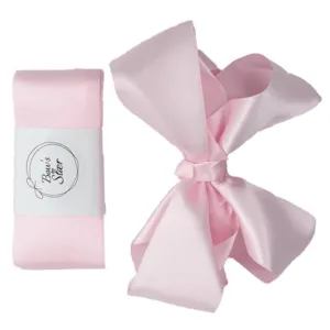 Bows By Stær dåbsbånd med sløjfe Satin Lyserød - Bow's by Stær