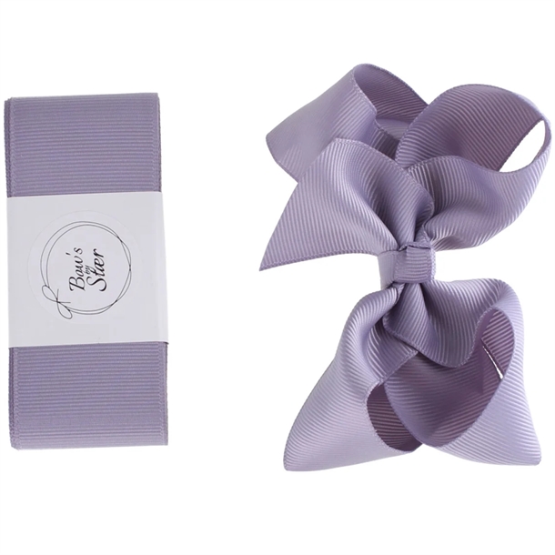 Bows-By-Staer-daabsbaand-med-sloejfe-Stoevet-Lilla Bows By Stær dåbsbånd med sløjfe Støvet Lilla - Bow's by Stær