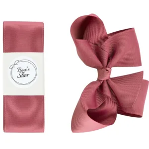 Bow's By Stær dåbsbånd med sløjfe Dusty Berry - Bow's by Stær