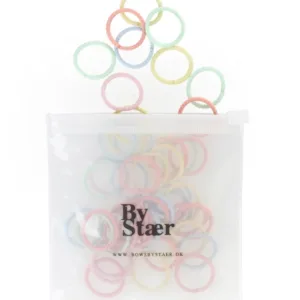 By Stær Mini Hårelastik - Mix 3 (50 stk.) - Bow's by Stær