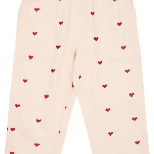 Copenhagen Colors bukser - Twill - Dusty Rose w. Berry Hearts - Copenhagen Colors