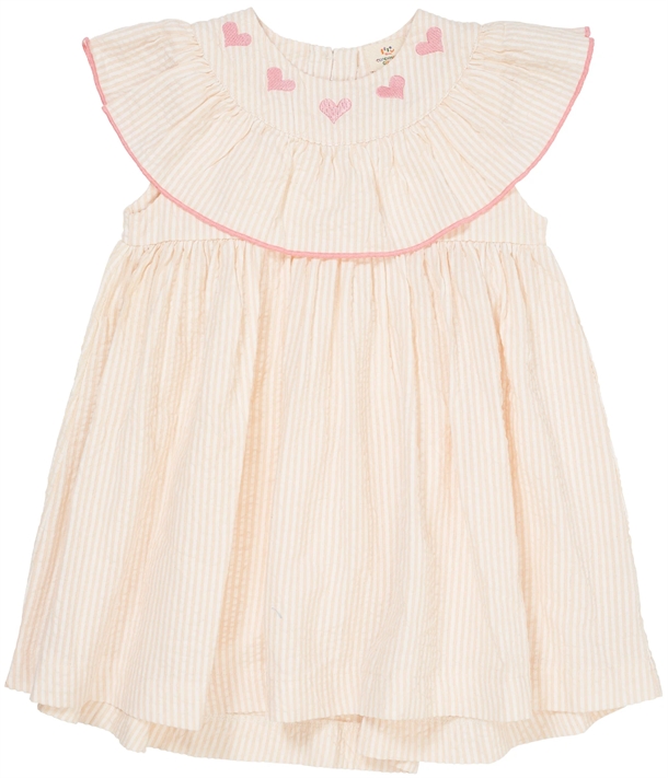 Copenhagen-Colors-kjole-Dusty-Rose-Cream-Stripe-Hjerter-1 Copenhagen Colors kjole - Dusty Rose m. Cream Stripe - Hjerter - Copenhagen Colors