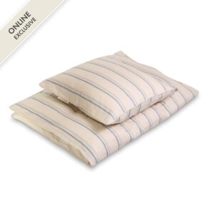 Baby sengetøj GOTS (70x100 cm) - Balance stripes Blue mix - Filibabba
