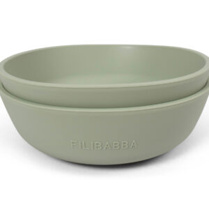 Silikone skål 2-pak - Green - Filibabba