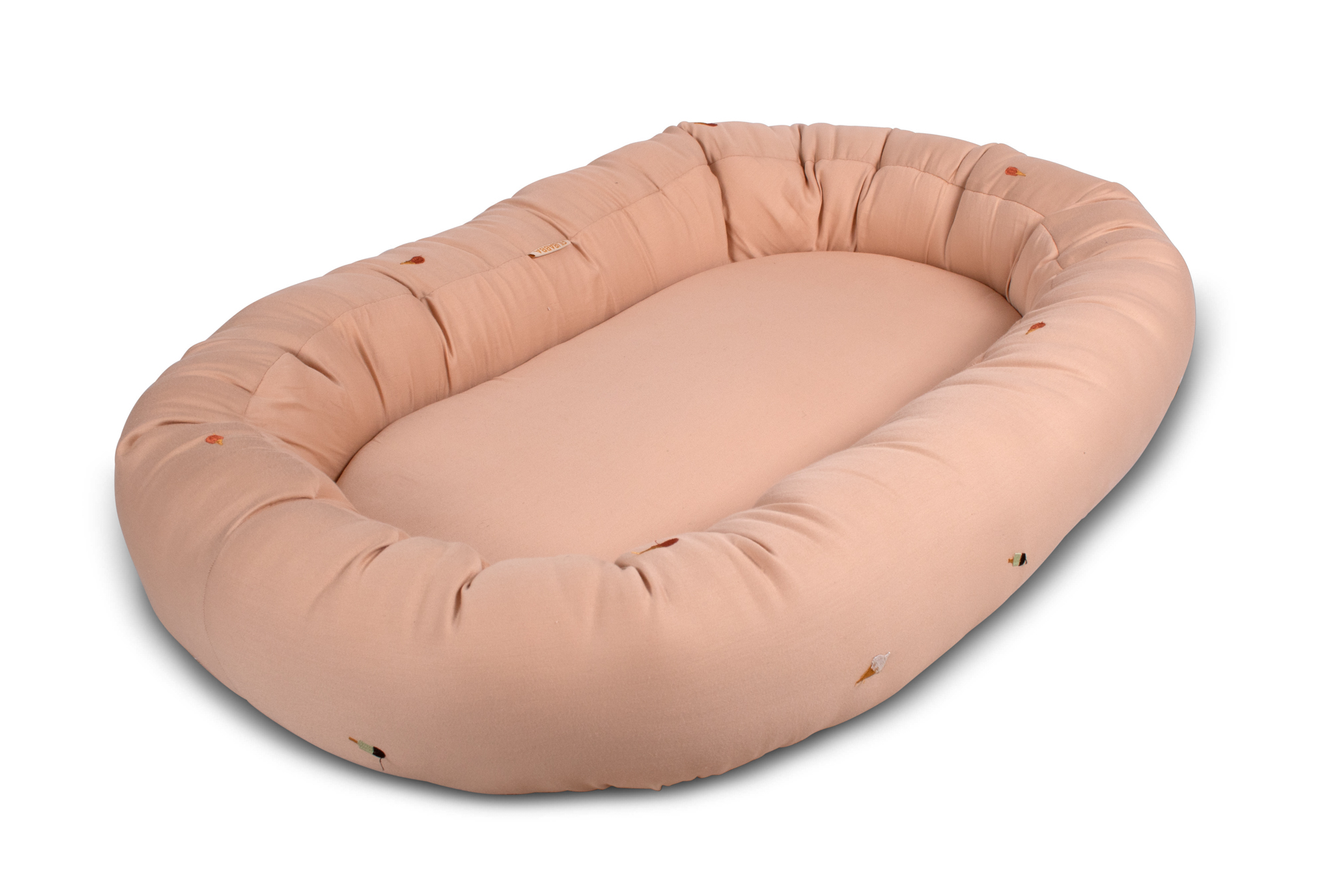 FI-02684_1 Babynest 2. generation broderet Cool Summer design Frappé - Filibabba