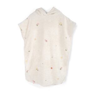 Strandponcho m. broderi GOTS - Ocean Blossom - Filibabba