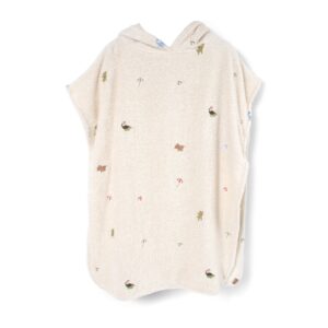 Strandponcho m. broderi GOTS - Dino Beach - Filibabba