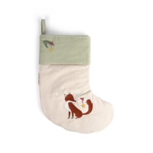 Broderet sok - Wonderful Winter - Ræv - Filibabba