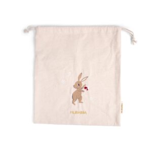 Gavepose af stof m. broderi GOTS - Wonderful Winter - Hare - Filibabba