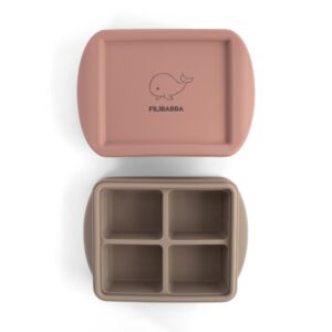 Frysebakke til babymad 4x65 ml - 2-pak - Rose Mix - Filibabba