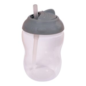 Drikkekop med sugerør - Dark grey - Filibabba