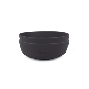 Silikone skål 2-pak - Stone Grey - Filibabba