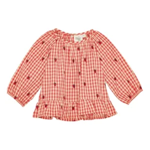 Flöss Bluse - Molly Blouse - Berry Gingham - Jordbær - Flöss