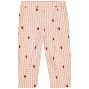 Flöss Bukser - Dolly - Pink Berry Gingham - Jordbær - Flöss