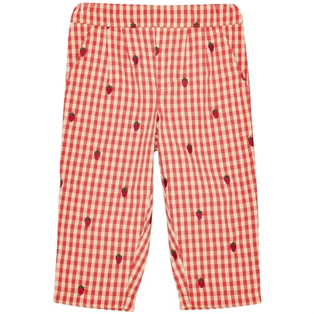 Floss-Bukser-Molly-Pants-Berry-Gingham-Jordbaer Flöss Bukser - Molly Pants - Berry Gingham - Jordbær - Flöss