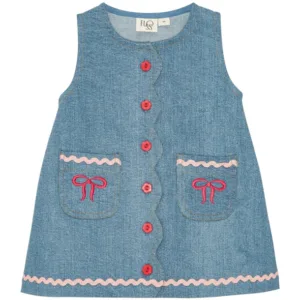 Flöss Kjole - Hazel Dress - Mid Blue Rinse - Flöss