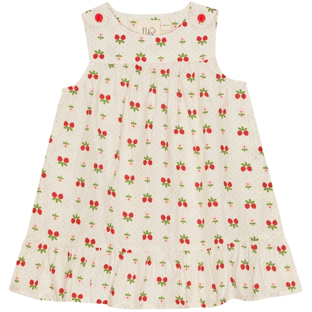 Floss-Kjole-Sofia-Jumper-Dress-Soft-White-Berry Flöss Kjole - Sofia Jumper Dress - Soft White Berry - Flöss