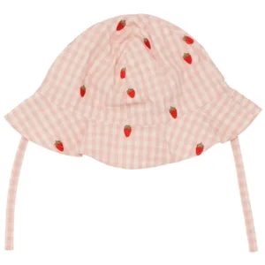 Flöss Solhat - Dolly Sun Hat - Pink Berry Gingham - Jordbær - Flöss