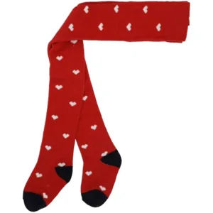 Flöss Strømpebukser - Vera - Poppy Red Heart - Flöss