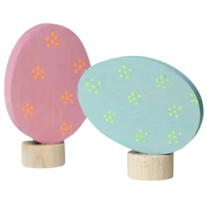 GRIMMS Dekorativ Figur - Påskeæg - Floral Duo - GRIMM's