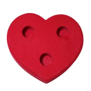 GRIMM'S Lysestage - Stort Hjerte Rød - GRIMM's