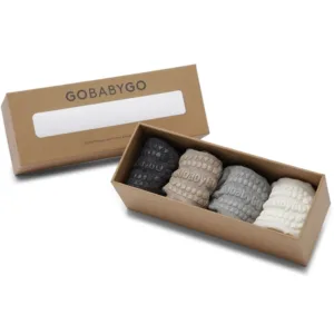 GoBabyGo Strømper Skridsikre Bambus Combo Box Sand - GoBabyGo