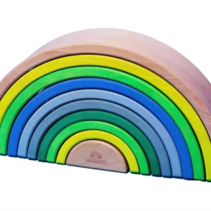 Grimms Regnbue Stor - Neon Grøn - 10 dele - GRIMM's